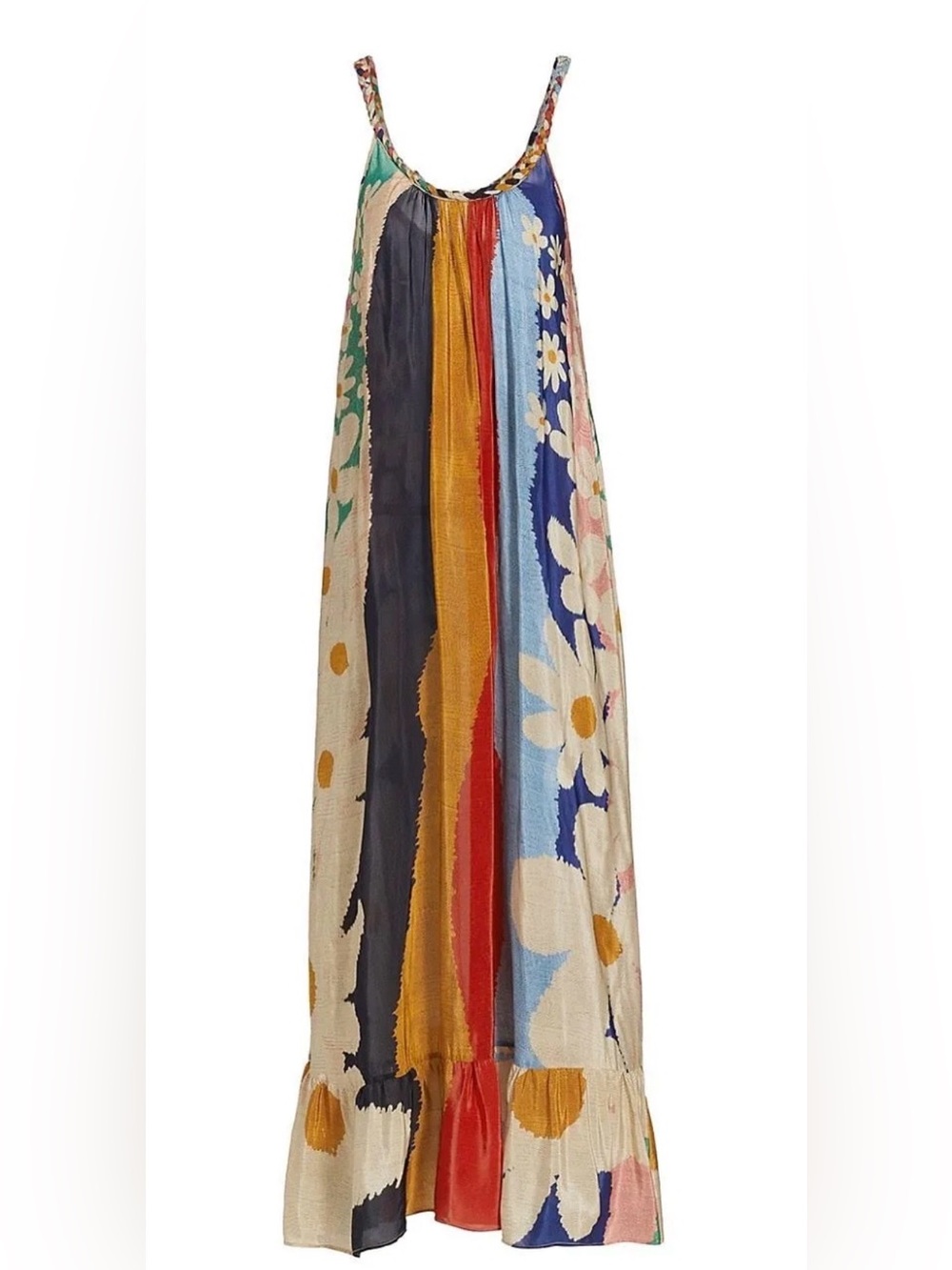 FARM Rio Super Fun Floral Maxi Dress - Blue, Yellow, Red, Cream - Picture 3 of 7